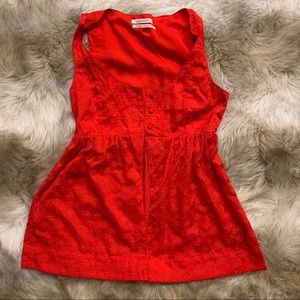 UO Embroidered Babydoll Tanktop